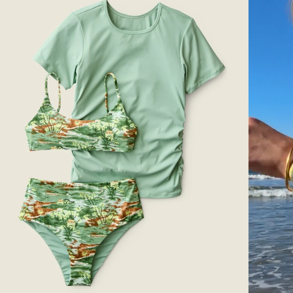 Carve Designs Hula Print Escondido Swim Top - Picture 3 of 7